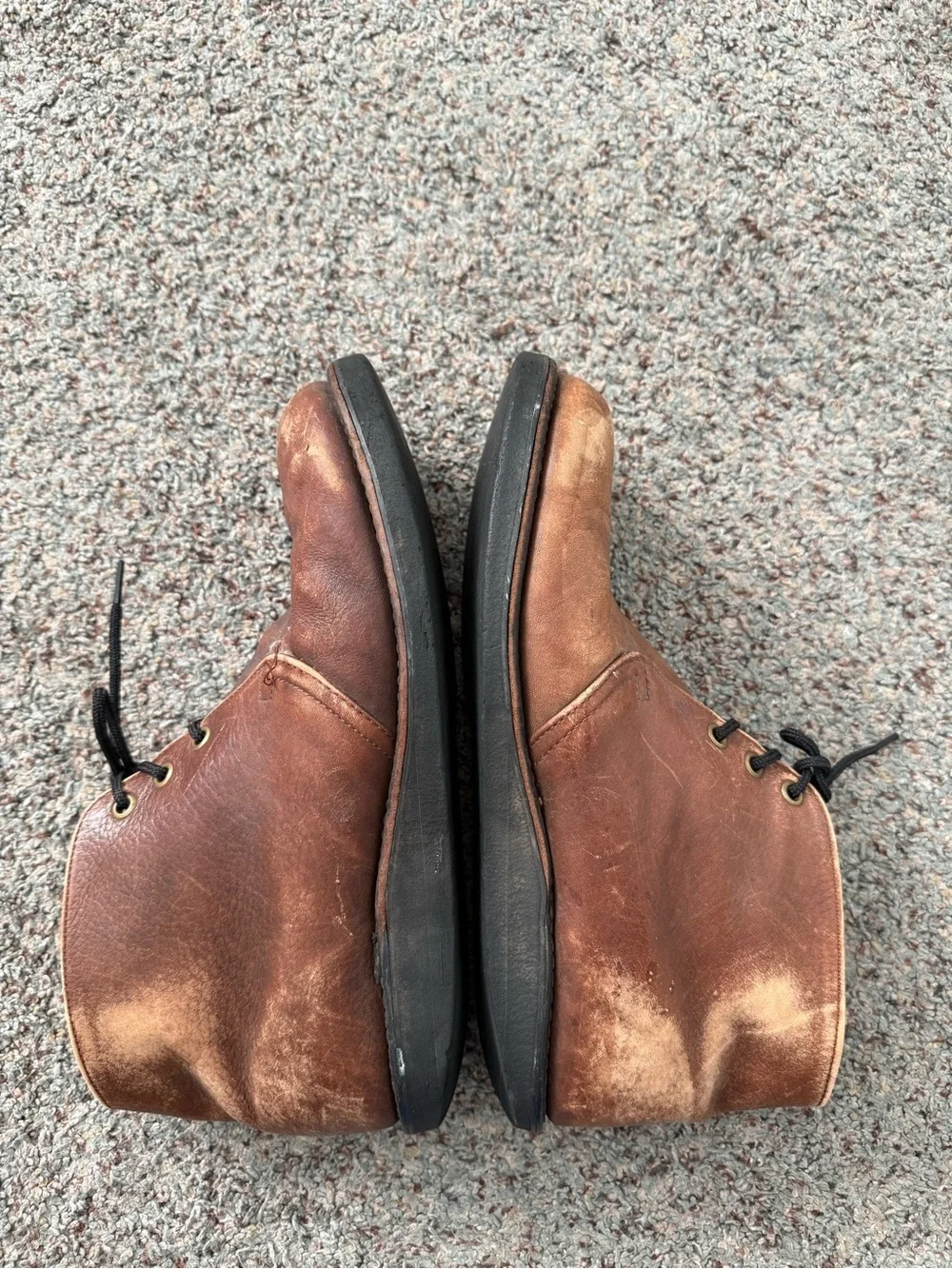 Frye Men's 10.5 D Vintage Lace Up Leather Chukka Ankle Boots Tan Brown USA